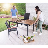 Solax-Sunshine Gartentisch/Gartenmöbel ausziehbar aus Aluminium Serie GENUA Braun SE von Solax-Sunshine