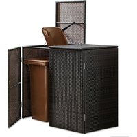 Mülltonnenbox 2er "Genua", ca. 111 x 65 x 104 cm - Grau von Solax Sunshine