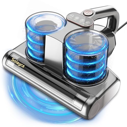 Solayce Milbensauger für Matratzen mit UV-Licht, Doppelbecher-milbensauger 16KPA Milben Staubsauger Mit 60°Heißluft, LED-Anzeige, Ultraschall,Entfernt 99,9% der Bakterien (BV200-L) Solayce Milbensauger für Matratzen mit UV-Licht, Doppelbecher-milbensauger 16KPA Milben Staubsauger Mit 60°Heißluft, LED-Anzeige, Ultraschall,Entfernt 99,9% der Bakterien (BV200-L) von Solayce