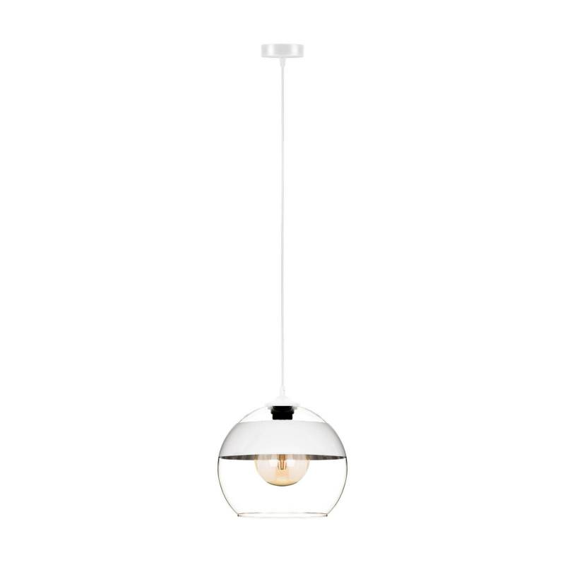 Solbika Lighting Pendellampe Monochrome Flash Klar Weiß ø 30 Cm Lampe Leuchte B-Ware von Solbika Lighting