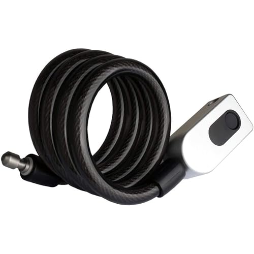 Fahrradschloss ohne Schlüssel, mit Fingerabdruck, aus Stahl - Verriegelung und Entriegelung mit Finger - 20 programmierbare Fingerabdrücke - Per USB aufladbar - Dichtigkeit IP 66 - Kabellänge 107 CM von Soldela