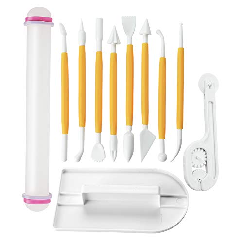 Soleebee 11-Teiliges Fondant Ausstecher Set Ausstechformen für Blume Formen Set Sharp Kantenschneider, Fondant Werkzeuge Modellierwerkzeug für Torten Deko Soleebee 11-Teiliges Fondant Ausstecher Set Ausstechformen für Blume Formen Set Sharp Kantenschneider, Fondant Werkzeuge Modellierwerkzeug für Torten Deko von Soleebee
