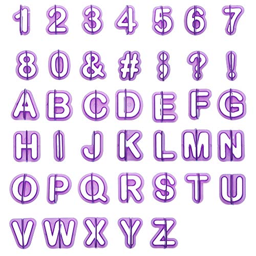 Soleebee 40-Teiliges Fondant Ausstecher Set Ausstechformen für Buchstaben, Zahlen und Satzzeichen Formen Set Fondant Werkzeuge Zubehör Modellierwerkzeug für Torten Deko Soleebee 40-Teiliges Fondant Ausstecher Set Ausstechformen für Buchstaben, Zahlen und Satzzeichen Formen Set Fondant Werkzeuge Zubehör Modellierwerkzeug für Torten Deko von Soleebee