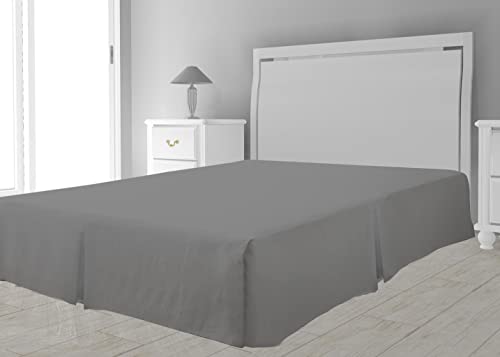 Intemporel Zeitlos Zwischenspeicher Bettfeder Mikrofaser, Polyester, Grau, 160 x 200 cm von Soleil d'ocre