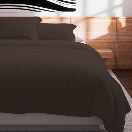 Soleil d'Ocre, Bettbezug aus Baumwolle, 57 Fäden, 240 x 220 cm, einfarbig, braun Soleil d'Ocre, Bettbezug aus Baumwolle, 57 Fäden, 240 x 220 cm, einfarbig, braun von Soleil d'ocre