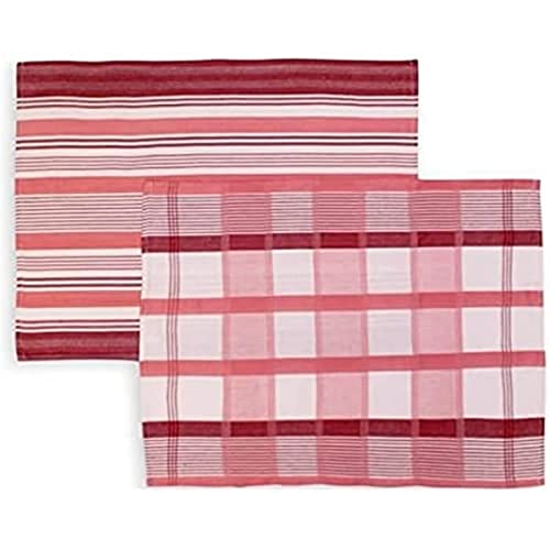 Soleil d'ocre 712026 Paella Viel von 2 Geschirrhandtuch Jacquard Baumwolle Rose 50 x 70 cm von Soleil d'ocre