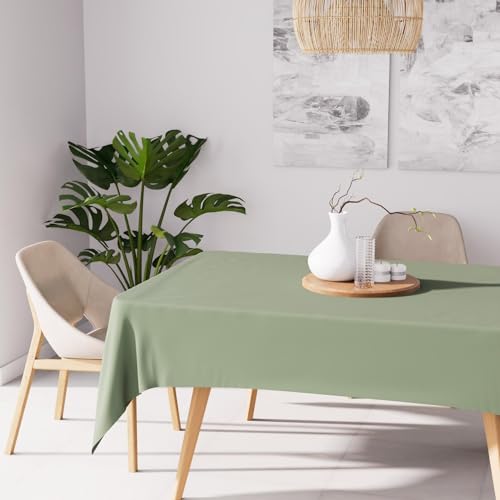 Soleil d'ocre, Anti-Flecken Tischdecke Rechteck 140x300 cm Alix Khaki von Soleil d'ocre