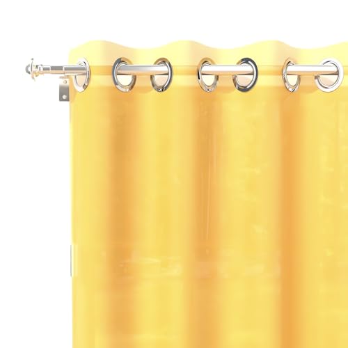 Soleil d'ockre, transparenter Ösenvorhang 135 x 250 cm, Alix Radiant Yellow von Soleil d'ocre