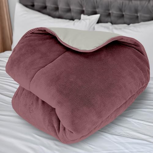 Soleil d'ocre Steppdecke, gefüttert, Mikrofaser-Fleece, 140 x 200 cm, zweifarbig, Altrosa und Elfenbein Soleil d'ocre Steppdecke, gefüttert, Mikrofaser-Fleece, 140 x 200 cm, zweifarbig, Altrosa und Elfenbein von Soleil d'ocre