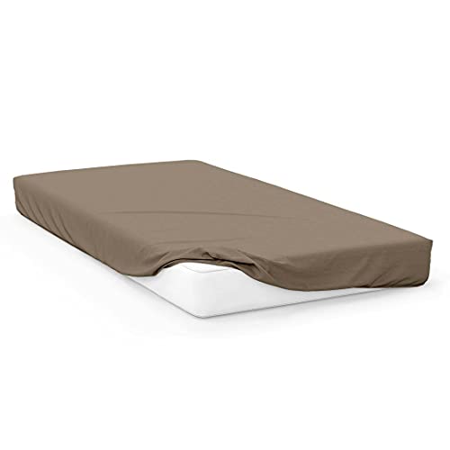 Soleil d'ocre Spannbettlaken Jersey von Baumwolle 160x200 cm Taupe, Ecru, 160 x 200 cm Soleil d'ocre Spannbettlaken Jersey von Baumwolle 160x200 cm Taupe, Ecru, 160 x 200 cm von Soleil d'ocre