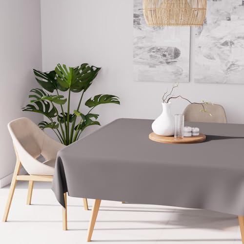 Soleil d'ocre Alix Nappe, Polyester, Grau, 140 x 140 cm Soleil d'ocre Alix Nappe, Polyester, Grau, 140 x 140 cm von Soleil d'ocre