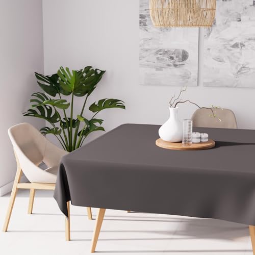 Soleil d'ocre Alix Nappe, Polyester, Grau, 140 x 140 cm Soleil d'ocre Alix Nappe, Polyester, Grau, 140 x 140 cm von Soleil d'ocre