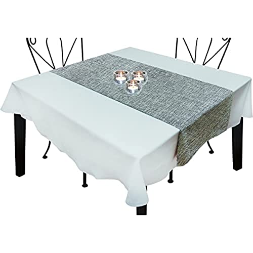 Soleil d'ocre Bella Weg von Tisch, Polyester, Grau, 40x140 cm von Soleil d'ocre