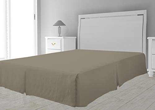 Soleil d'ocre Cache-Sommiers, Polyester, Taupe, 180 x 200 cm von Soleil d'ocre