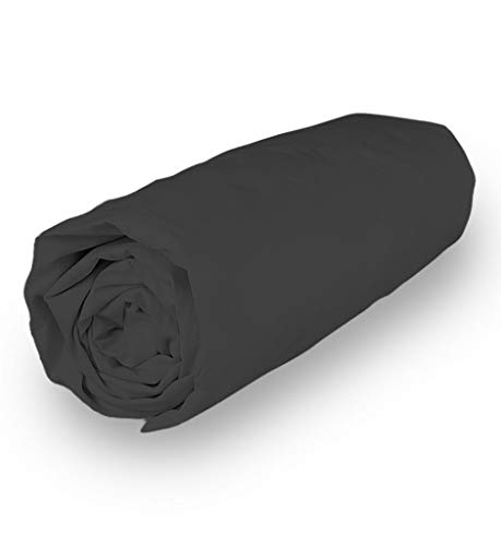 Soleil d'ocre Camille Spannbettlaken, Baumwolle, Grau, 140 x 190 cm Soleil d'ocre Camille Spannbettlaken, Baumwolle, Grau, 140 x 190 cm von Soleil d'ocre