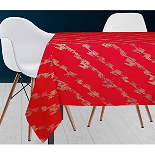 Soleil d'ocre Verpflichten Nappe, Polyester, Rot, 140 x 240 cm von Soleil d'ocre