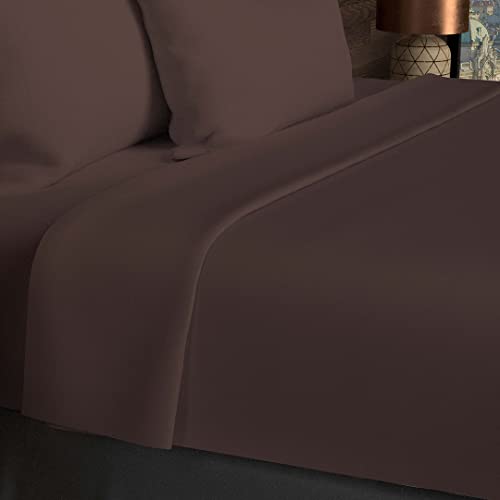 Soleil d'Ocre Flaches Blatt, Baumwolle, Braun, 180 x 290 cm Soleil d'Ocre Flaches Blatt, Baumwolle, Braun, 180 x 290 cm von Soleil d'ocre