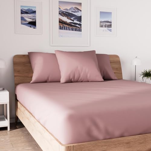 Soleil d'Ocre Jersey Spannbettlaken, Baumwolle, Rosa, 160 x 200 cm Soleil d'Ocre Jersey Spannbettlaken, Baumwolle, Rosa, 160 x 200 cm von Soleil d'ocre