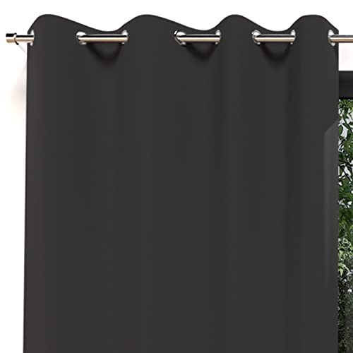 Soleil d'ocre 31460 Alix Rideau Â Ösen Infroisster Polyester Schwarz 135 x 250 cm von Soleil d'ocre