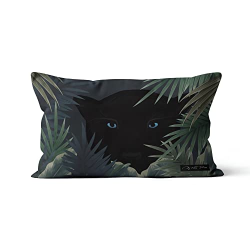 Soleil d'ocre Panther Abdeckung, Kissen, Polyester, Mehrfarbig, 32 x 50 cm von Soleil d'ocre
