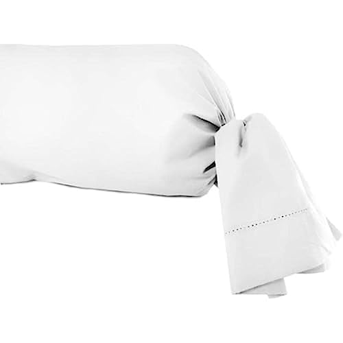Soleil d'Ocre Vermerkt Schneiden von Nackenrolle, Baumwolle, Weiß, 85 x 185 cm von Soleil d'ocre