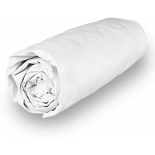 Soleil d'Ocre Vermerkt Spannbettlaken, Baumwolle, Weiß, 180 x 200 cm Soleil d'Ocre Vermerkt Spannbettlaken, Baumwolle, Weiß, 180 x 200 cm von Soleil d'ocre