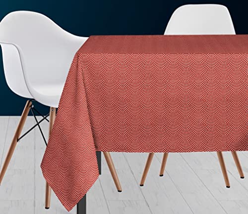 Soleil d'ocre Köder Nappe, Polyester, Rot, 140 x 300 cm von Soleil d'ocre