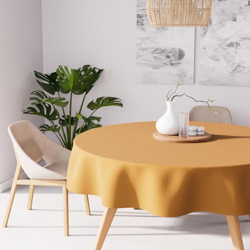 Soleil d'ocre Nappe, Gelb, Durchmesser 180 cm von Soleil d'ocre