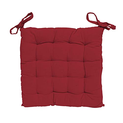 Soleil d'ocre Über von Chaise Kapiton Alix Rot 40x40x5 cm von Soleil d'ocre