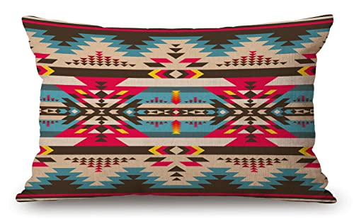 Kissenbezug American Southwest Ethno Design Muster Dekorative Kissenbezug Heimdekoration 50,8 x 30,5 cm Kissenbezug von Solekla