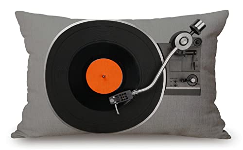 Retro Vintage Vinyl Schallplatten Kissenbezüge 30,5 x 50,8 cm Lendenwirbelkissen Home Dekorative Baumwolle Leinen Kissenbezug für Sofa Couch Einweihungsgeschenke Familienzimmer Dekor von Solekla