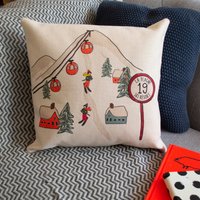 Ski Motiv Kissen Winter Sport Wohnkultur von Solesmith