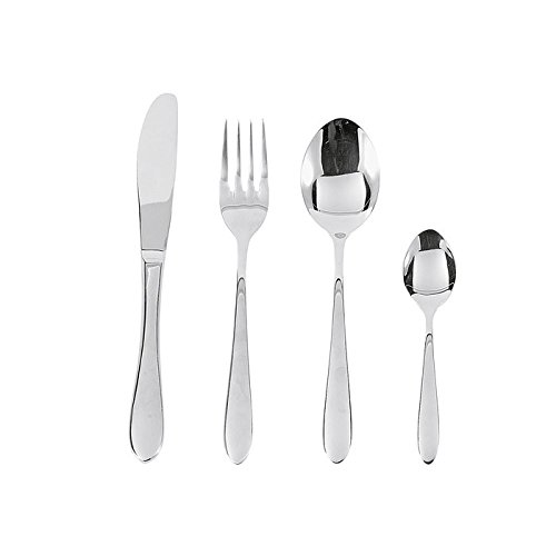 Solex Besteck-Set Luna 24-Teilig, Edelstahl, Silber, 14 x 2 x 1 cm von Solex