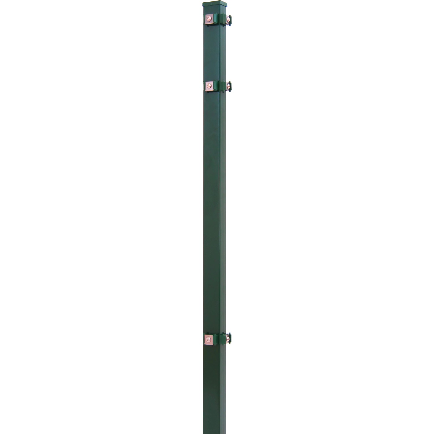 Solid Eckpfosten für Stab- und Doppelstabmatten Stahl Grün 150 x 4 x 4 cm von Solid