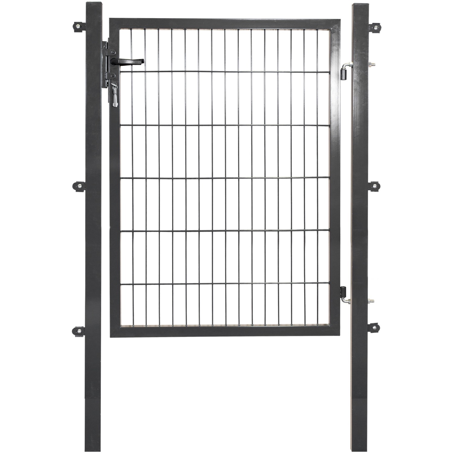 Solid Einzeltor Stahl Anthrazit mit Füllung für Doppelstabmatte 120 cm x 100 cm Solid Einzeltor Stahl Anthrazit mit Füllung für Doppelstabmatte 120 cm x 100 cm von Solid