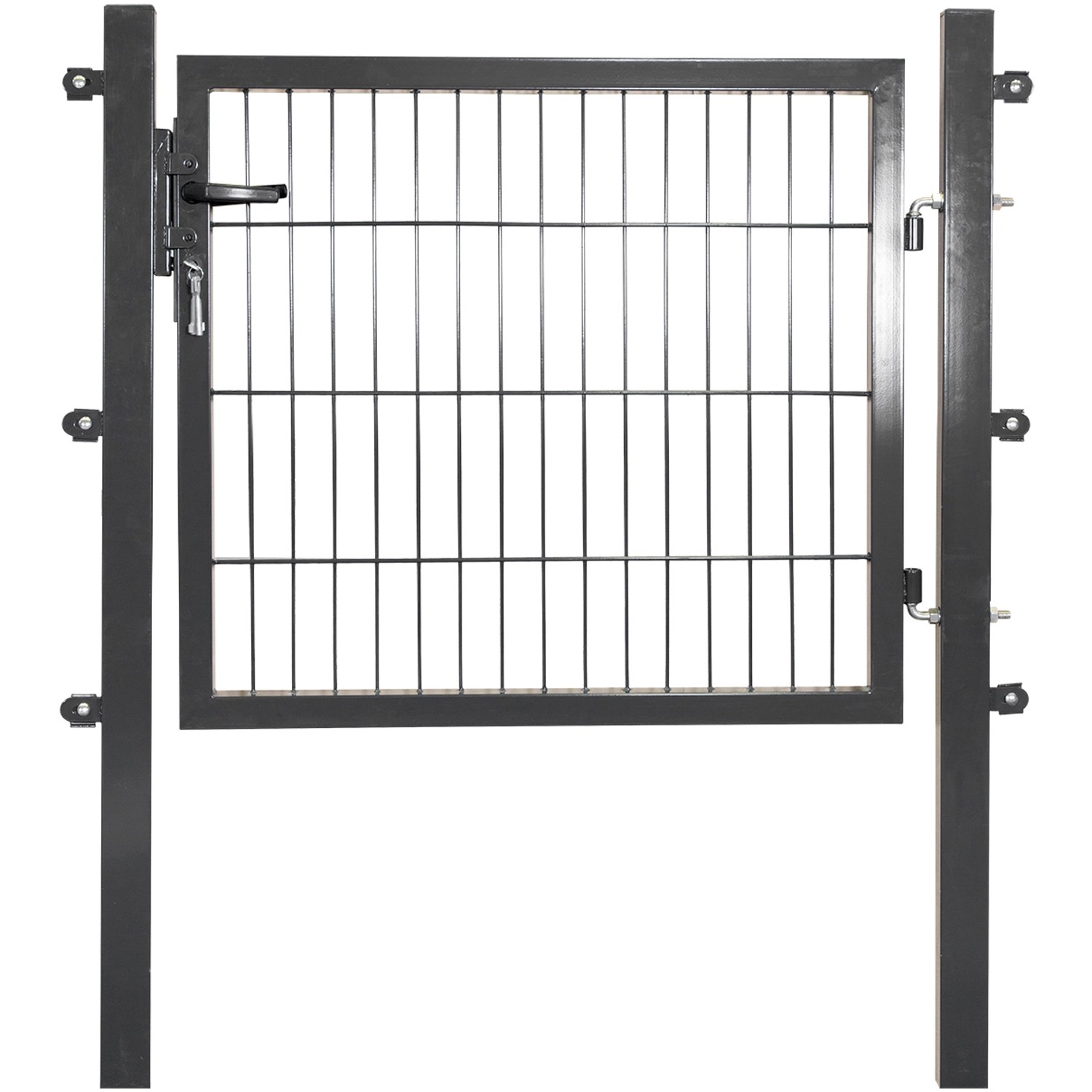 Solid Einzeltor Stahl Anthrazit mit Füllung für Doppelstabmatte 80 cm x 100 cm Solid Einzeltor Stahl Anthrazit mit Füllung für Doppelstabmatte 80 cm x 100 cm von Solid
