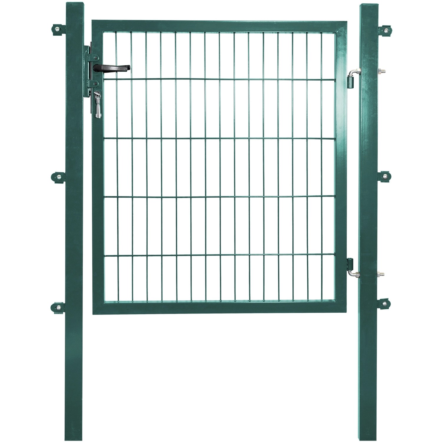 Solid Einzeltor Stahl Grün mit Füllung für Doppelstabmatte 100 cm x 100 cm Solid Einzeltor Stahl Grün mit Füllung für Doppelstabmatte 100 cm x 100 cm von Solid