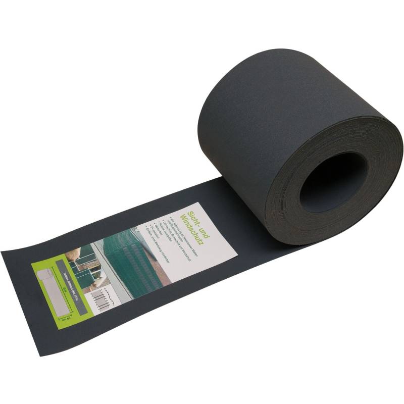 Solid PVC-Sichtschutzstreifen Anthrazit Höhe 19 cm Länge 25 m von Solid