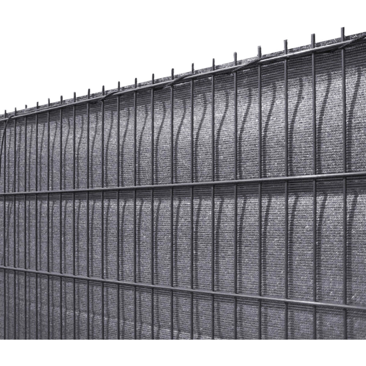 Solid Sichtschutzblende Anthrazit Grobe Struktur aus HDPE 140 cm x 500 cm von Solid