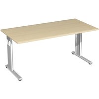 Geramöbel Büro-Schreibtisch Lissabon, C-Fuß-Gestell, BxT 1.600 x 800 mm, Ahorn von Geramöbel