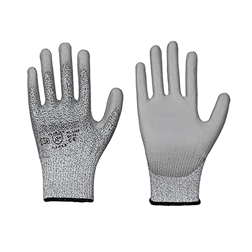 Solidstar Feinstrick-Handschuh PU-Beschichtung grau Schnittschutz Stufe B (1, 8) von Solidstar