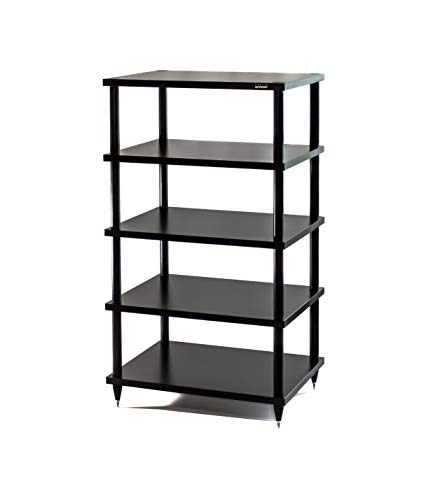 HiFi Rack Solidsteel S2-5 Möbel Schrank Schwarz Holz 5 Böden, HiFi Regal, HiFi Tisch, Hergestellt in Italien von Solidsteel