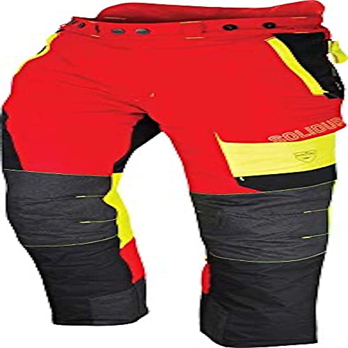 Solidur COPA3ARE-2XL PANTALON COMFY Klasse 3 Typ A, Schnittschutzhose, Farbe Rot, Größe 2XL von Solidur