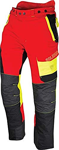 Solidur COPA3ARE - Comfy Typ A Klasse 3 Kettensägenhosen - Außergewöhnlicher Komfort und Schutz - Sicheres und funktionelles Design - Größe S - Rot von Solidur