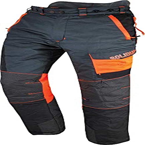 Solidur COPA7MRE - Comfy Typ A Klasse 1 Kettensägenhose - Für kürzere Beine - (-7Cm) - Außergewöhnlicher Komfort und Schutz - Größe 4XL - Rot von Solidur