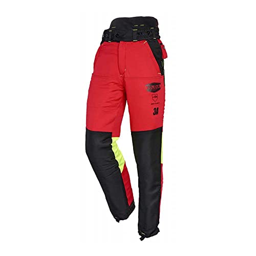 Solidur FEPA3A - Felin Typ A Klasse 3 Kettensägenhose - Außergewöhnlicher Komfort und Schutz - Sicheres und funktionelles Design - Größe 4XL - Rot von Solidur