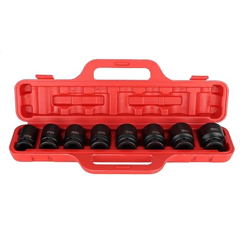 Solinder 8pcs, 3/4 -Zoll -Antriebsantrieb Deep Impact Hex Head Adapter Socket Set, Hergestellt aus Chrom -Vanadiumstahl, Essentielles Zubehör in Werkzeugkasten für Schnelles Reparieren, von Solinder