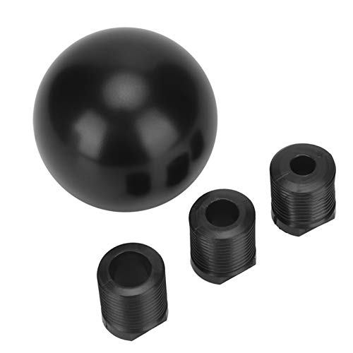 Solinder Aluminium -Schaltknauf, Runde Formauto -Zahnradschalthebel mit Adapter -Kit für, Schwarz von Solinder