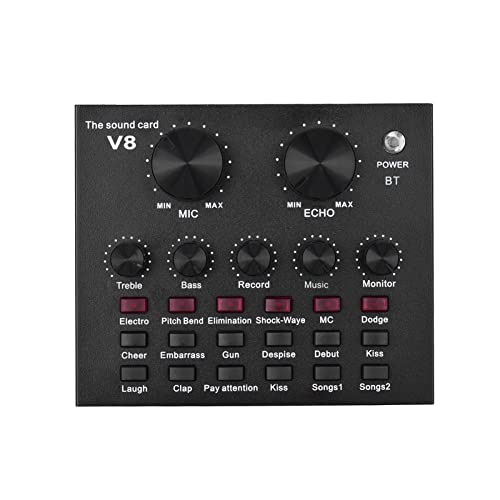 Solinder Externe Sound-Mixing-Soundkarte USB-Audio-Interface mit mehreren Audioeffekten Eingebaute wiederaufladbare Batterie zum Singen Live Streaming Chating-Musikaufnahme Solinder Externe Sound-Mixing-Soundkarte USB-Audio-Interface mit mehreren Audioeffekten Eingebaute wiederaufladbare Batterie zum Singen Live Streaming Chating-Musikaufnahme von Solinder