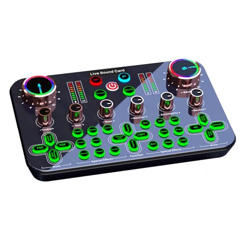 Solinder Soundkarte Mixer Live Soundkarte Soundmixer Aufnahme Desktop Gesang BT 48V XLR Phantomspeisung OTG Digital Lossless Übertragung Podcasting Game Recording Soundtable Dah von Solinder